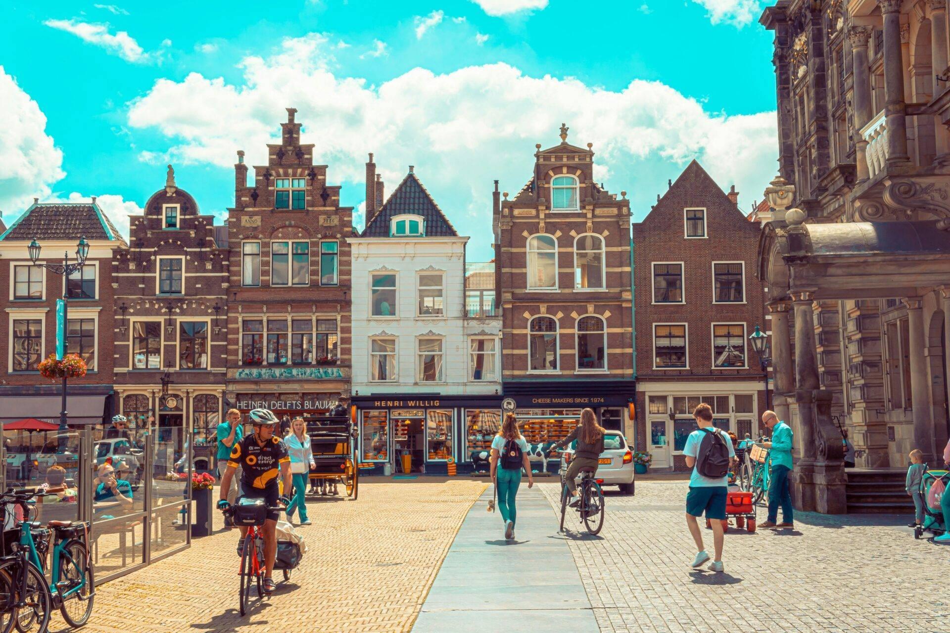 Amsterdam canals lined with bicycles and traditional facades, Netherlands travel